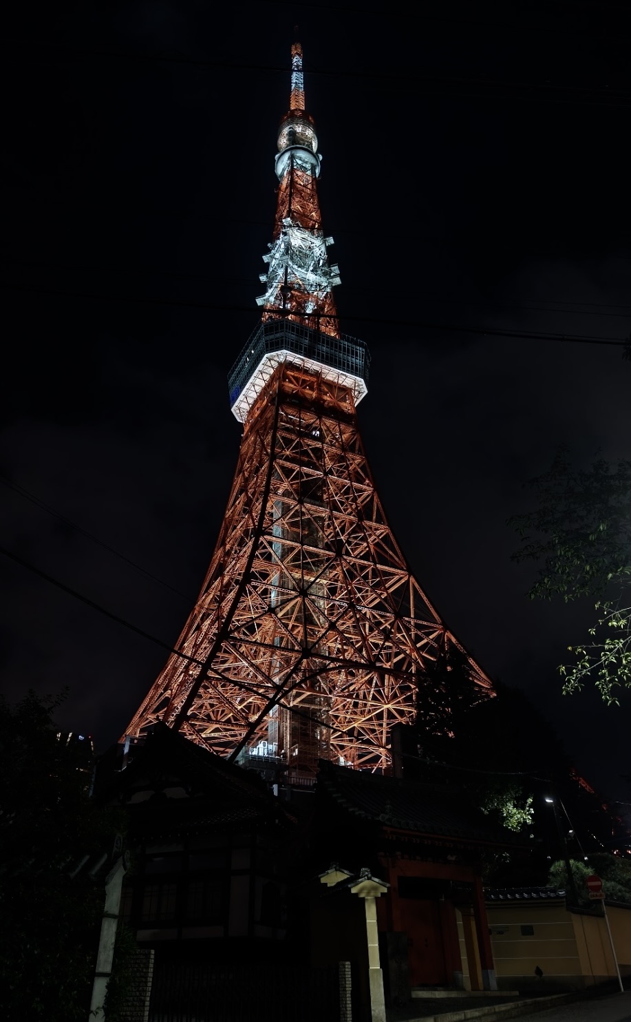 回去的路上拍到的东京塔全景*